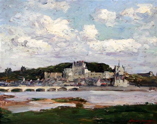 Alexander Jamieson (1873-1937) Amboise Castle, 13 x 16in.